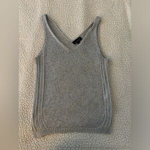 TopShop Silver Metallic Knit Top